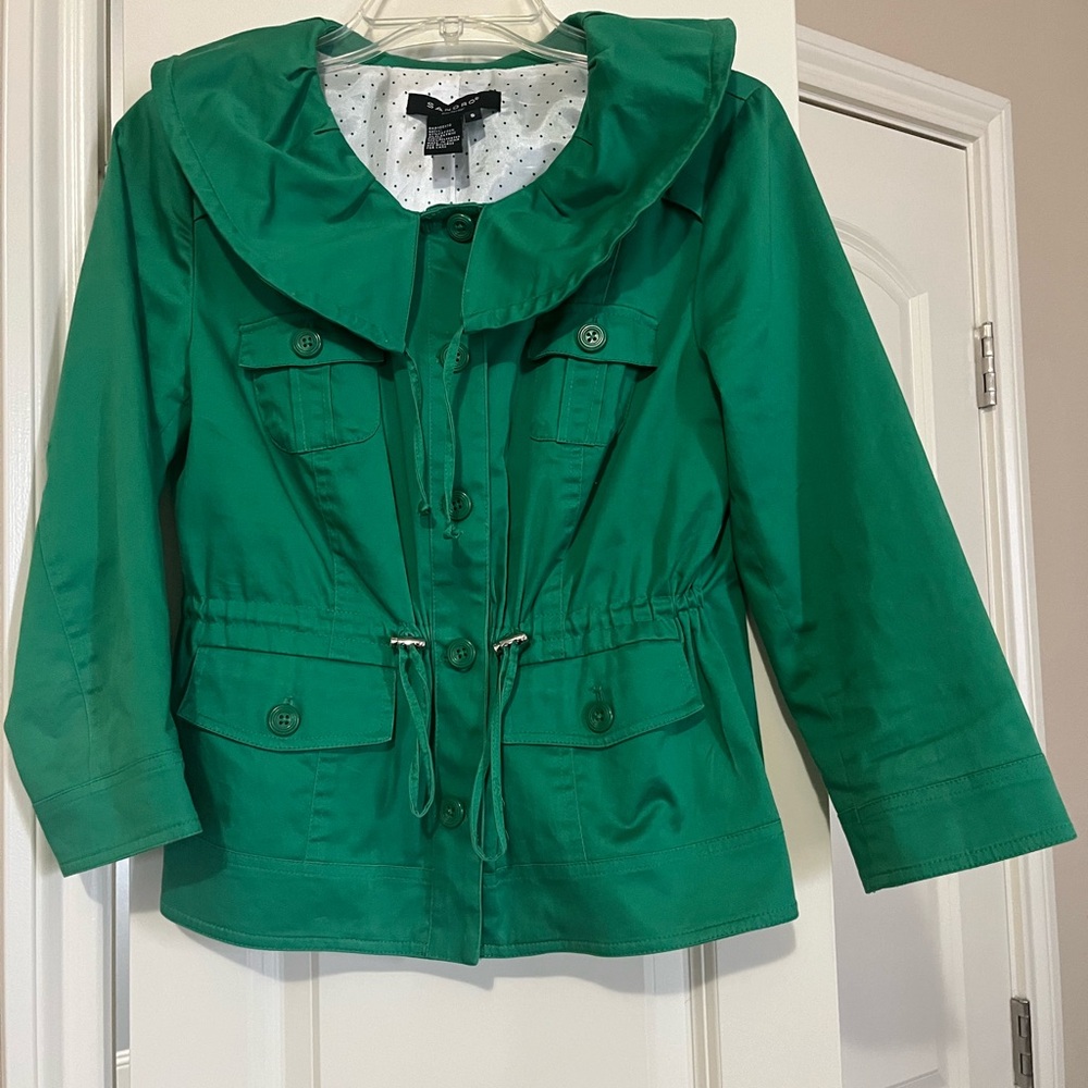 Sandro sportswear size Small green lightweight jacket